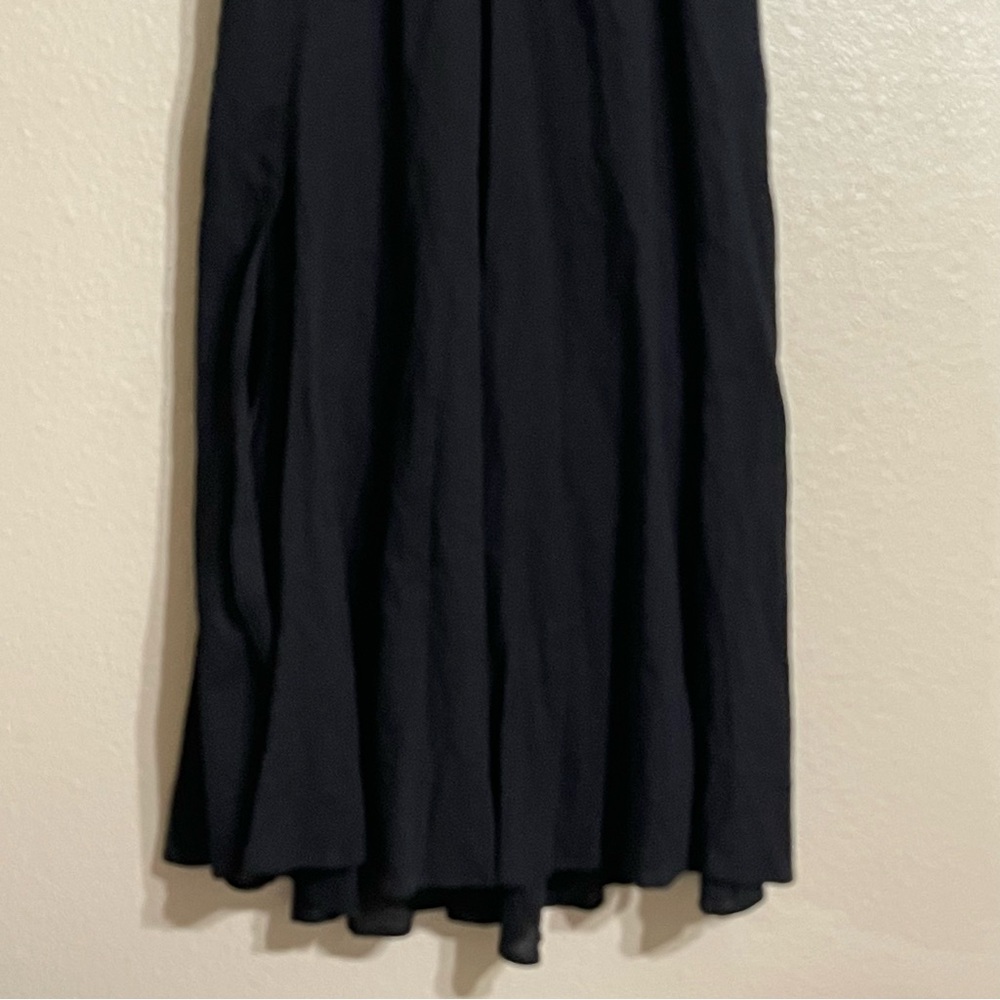 Reformation‎ Selma Black Ruffle-Trim Midi Dress with Side Slit - Picture 15 of 16